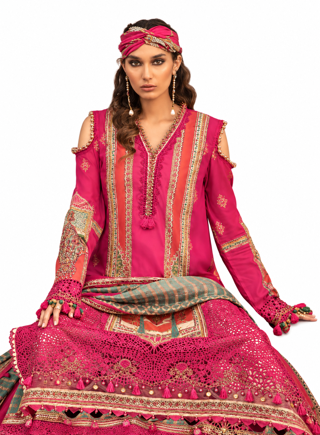 Elegant Printed Pakistani Suit Set with Dupatta | Festive & Casual Wear